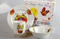 ф0467 Детский набор посуды 3пр(360,170,200)"Пчелы"
